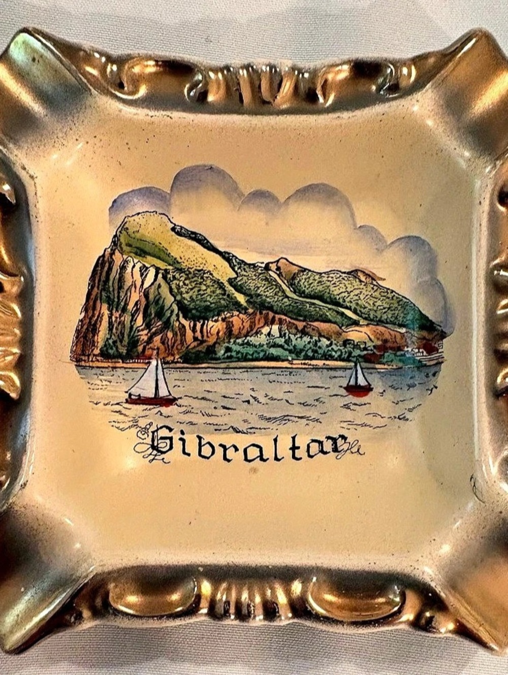 Gibraltar Souvenir Decorative Ashtray